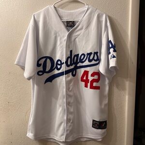 Cooperstown Collection Los Angeles Dodgers Jersey Jackie Robinson #42